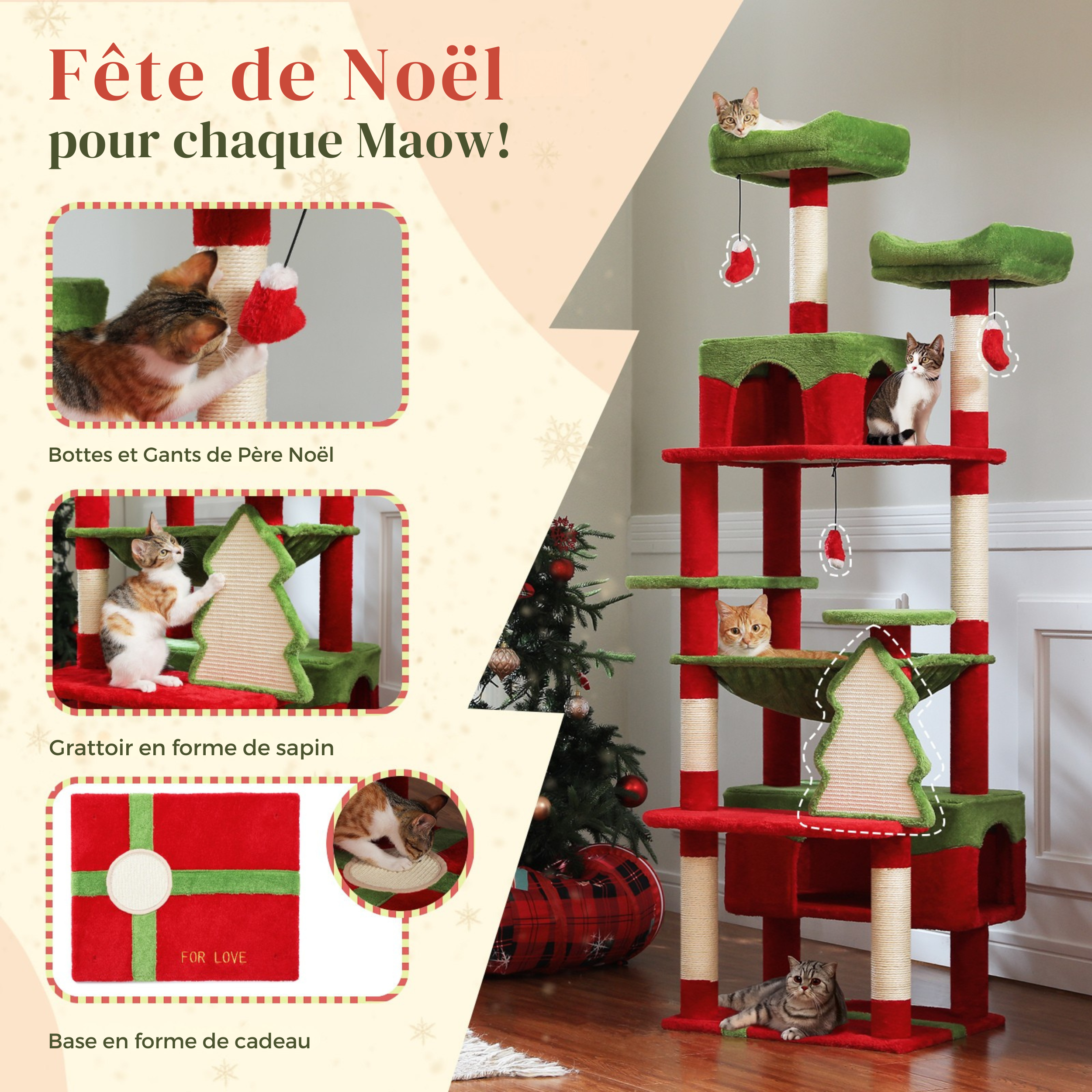 Arbre à Chat de Noël