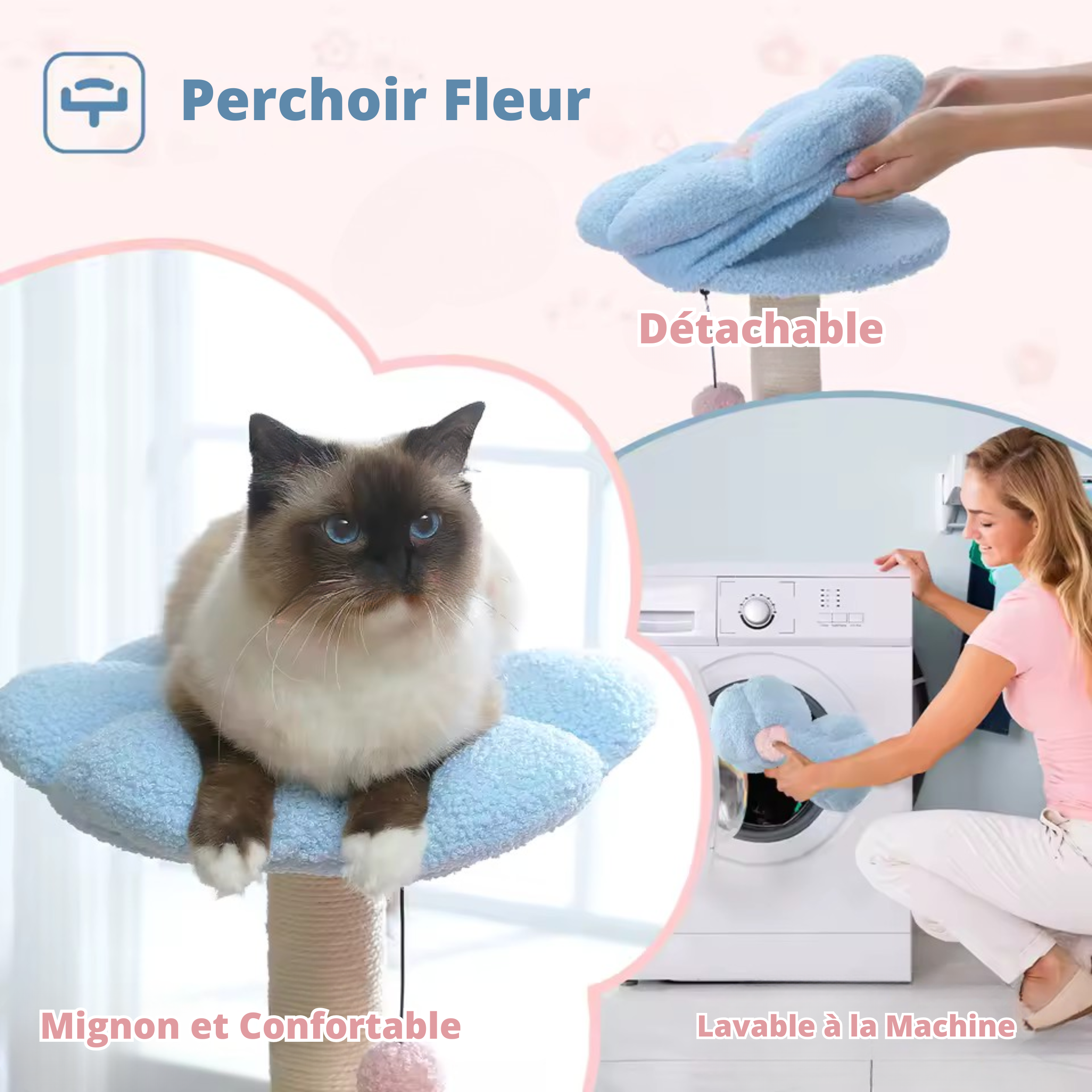 Arbre à Chat Fleur et Hamac