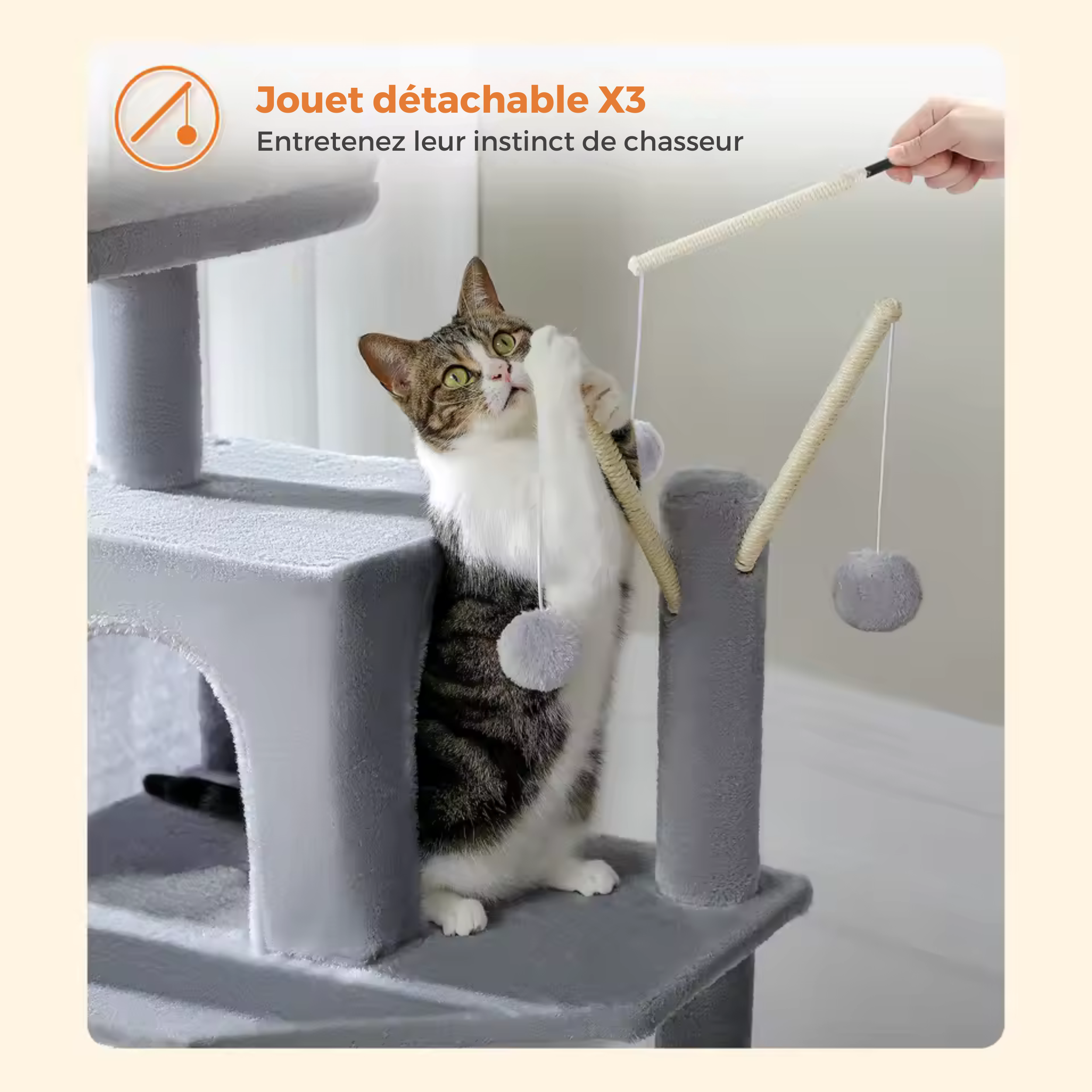 Arbre à Chat Triple Hamac