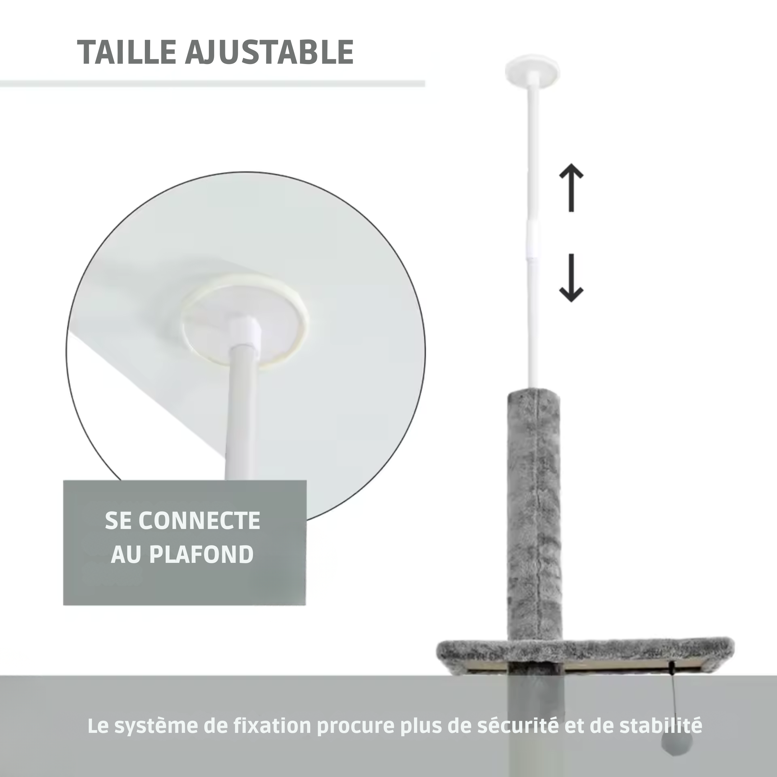 Arbre à Chat Multiniveaux Sol au Plafond
