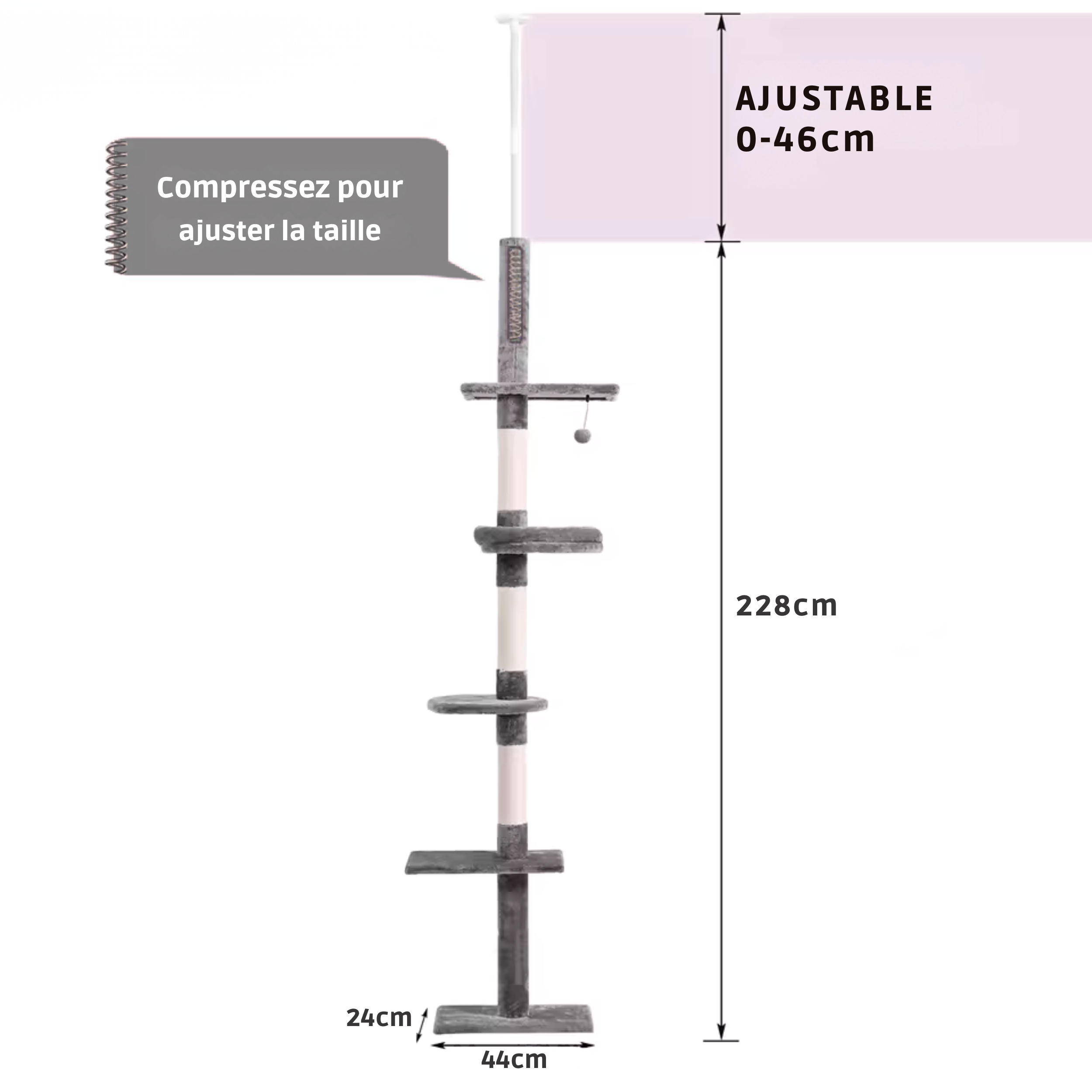 Arbre à Chat Multiniveaux Sol au Plafond