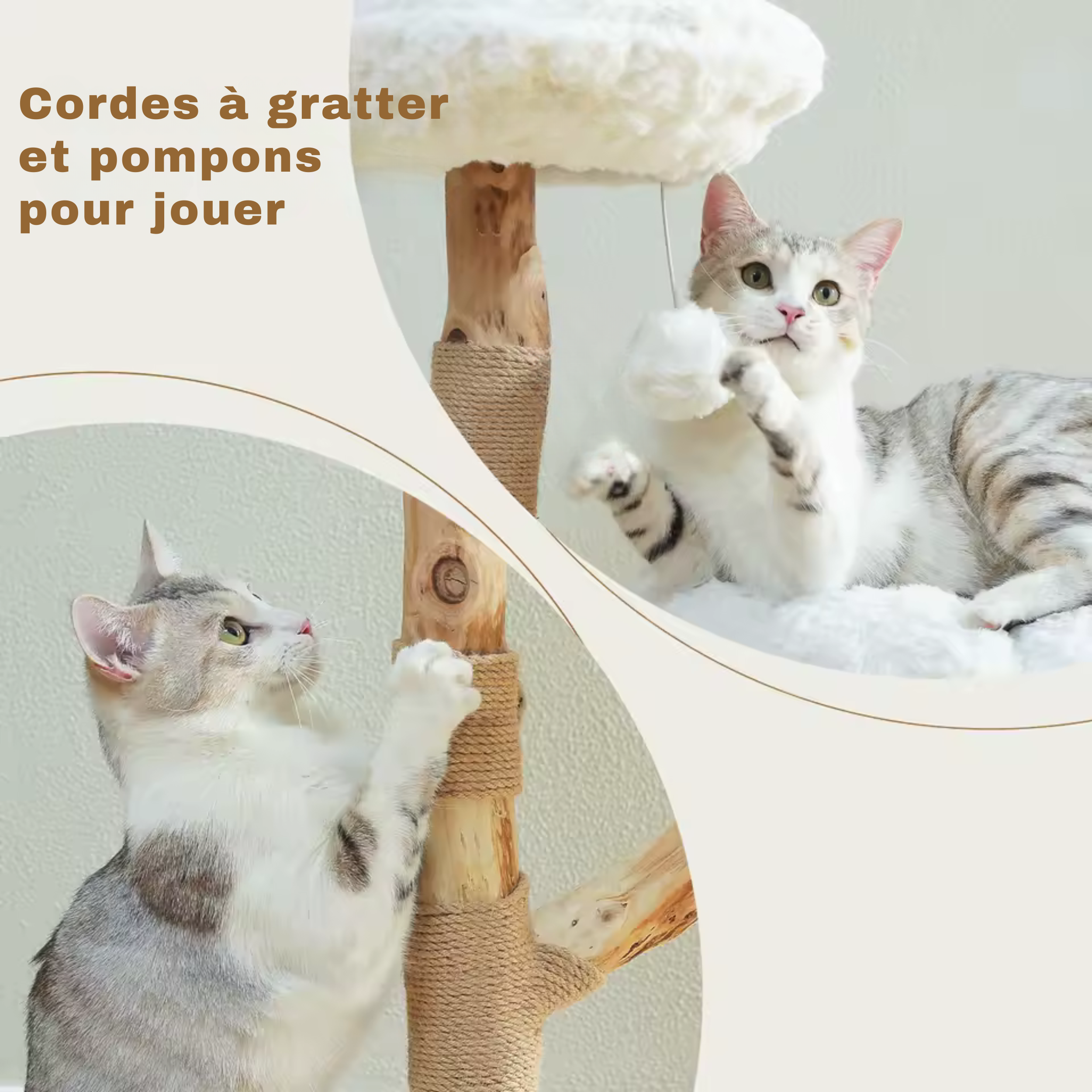 Arbre à Chat Fleur et Bois